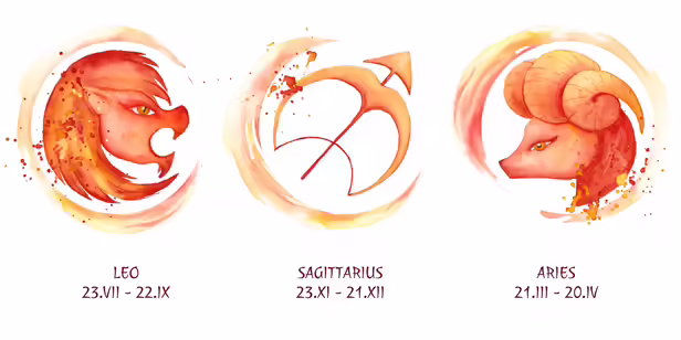 Aries, Leo, Sagittarius