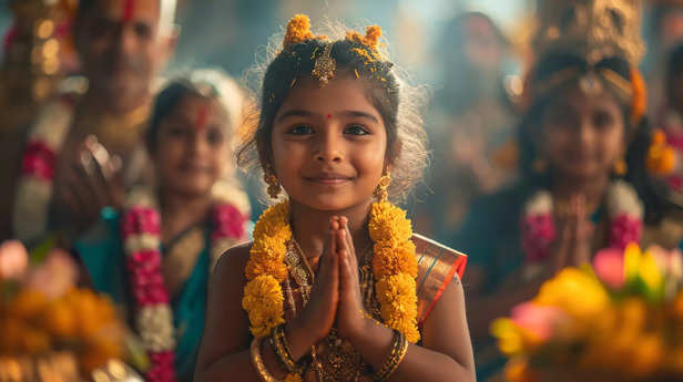 Child reciting mantras