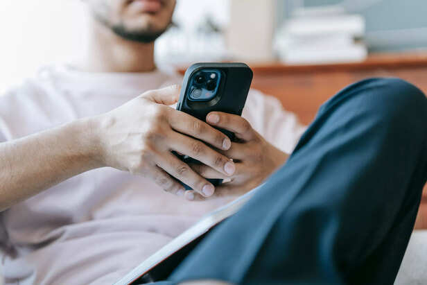 Man using phone