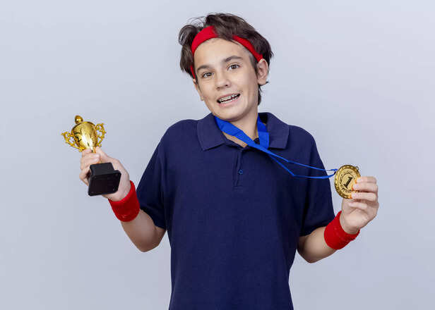 Kid Holding Medal and a T