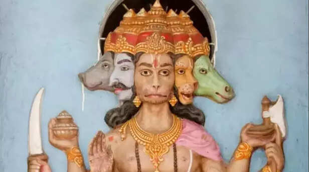 Faces of Panchmukhi Hanum