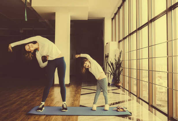 stretching