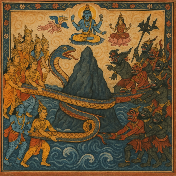 Churning Cosmic Ocean