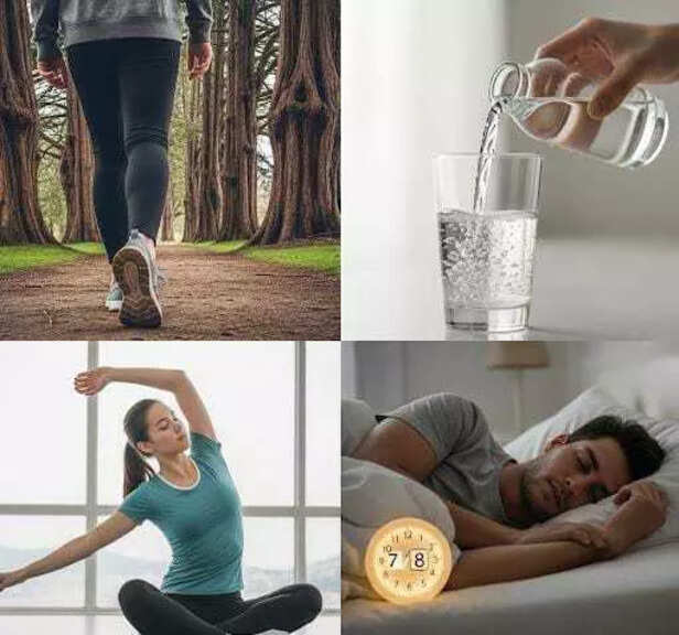 Move daily, Drink water,