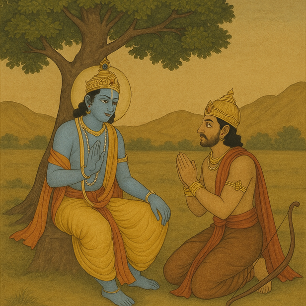Krishan Teaching Arujan