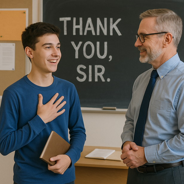 Thankful Student Moment