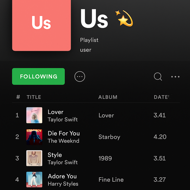 shared spotify playlist