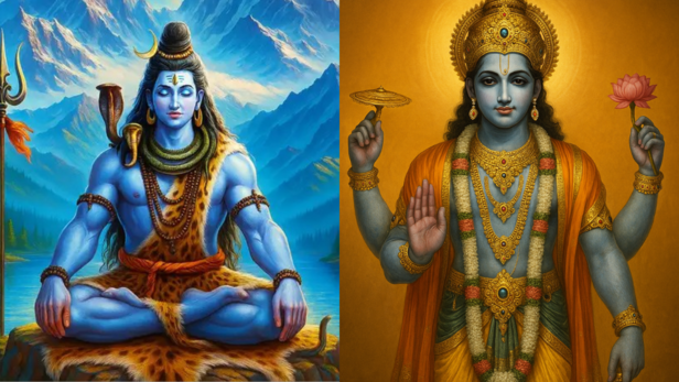 Shiva and Vishnu