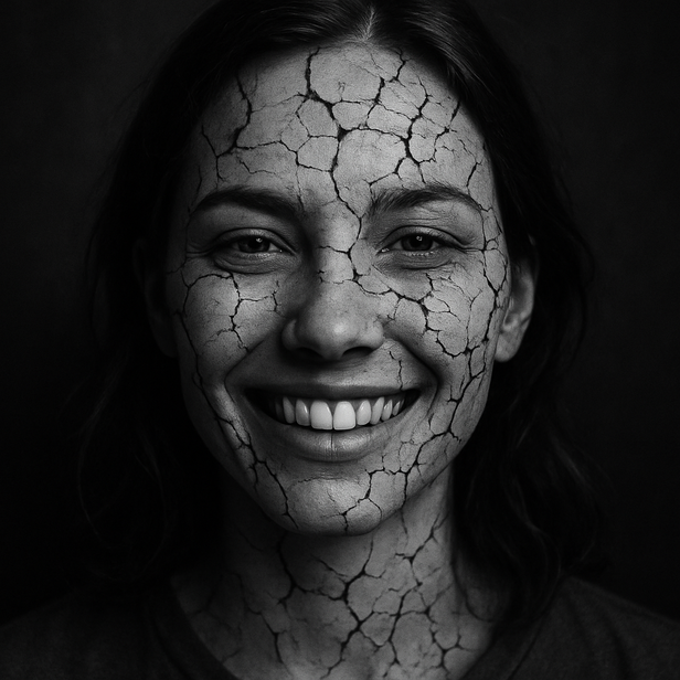 smiling but with cracks u
