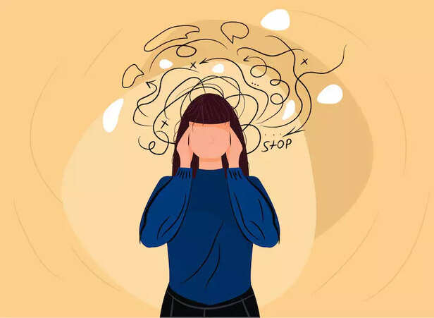 woman stuck in her own th