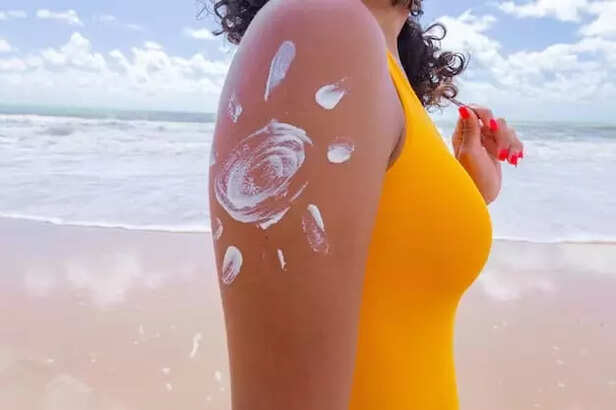 Sunscreen on the body