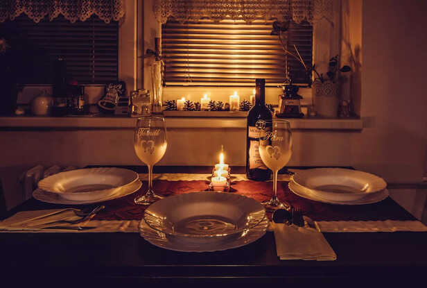 Candle light dinner
