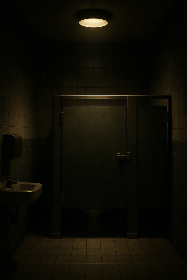 A quiet restroom