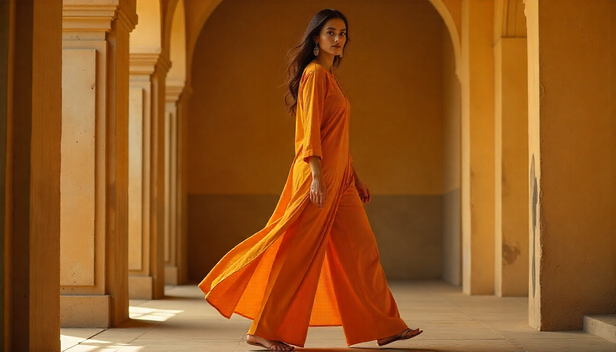 Woman wearing a Kurta and