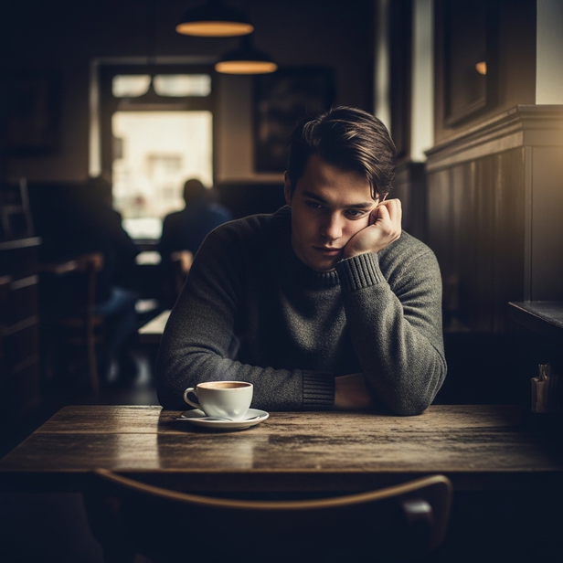 Person lost in thoughts s