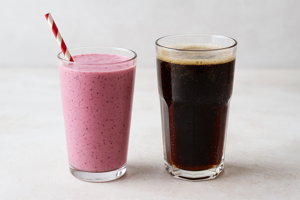 Smoothie or soft drink