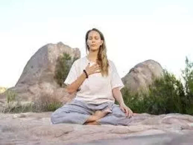 Woman chanting