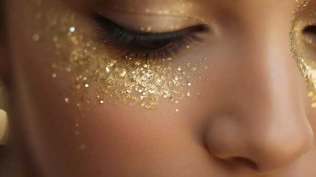 Gold eyeshadow