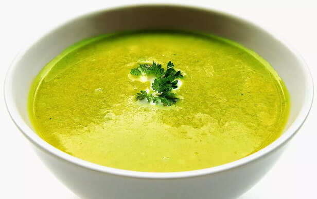 Lettuce in soup