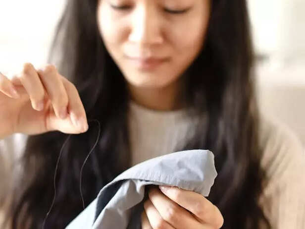 Grey hair strand