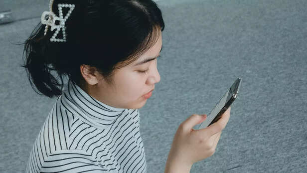 A girl looking in phone