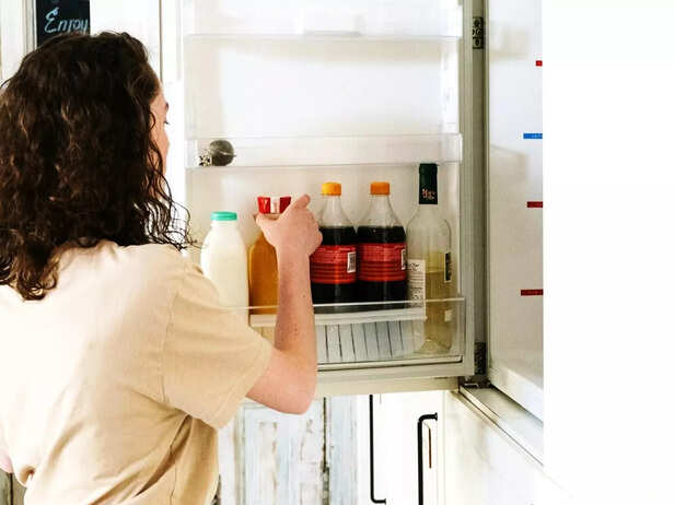Cold drinks in refrigerator