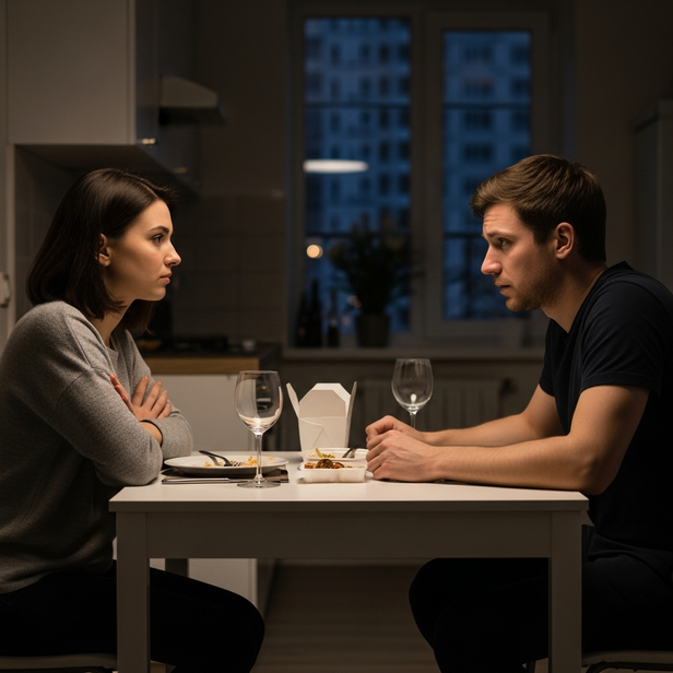 couple in quiet disagreement communication gap