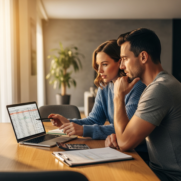couple discussing finances together