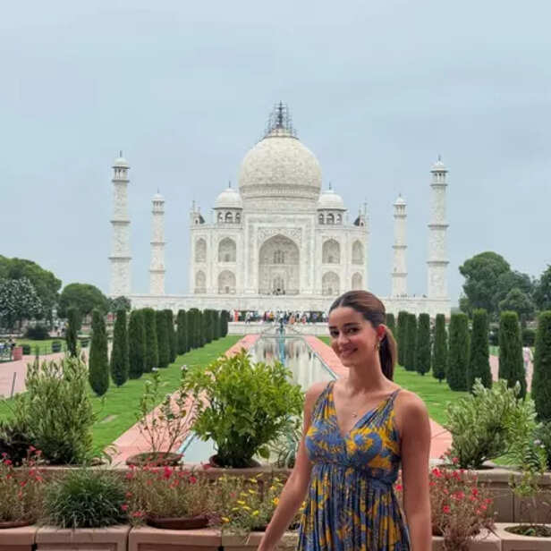 Ananya Panday says ‘Wah Taj’ as she poses in front of the Taj Mahal